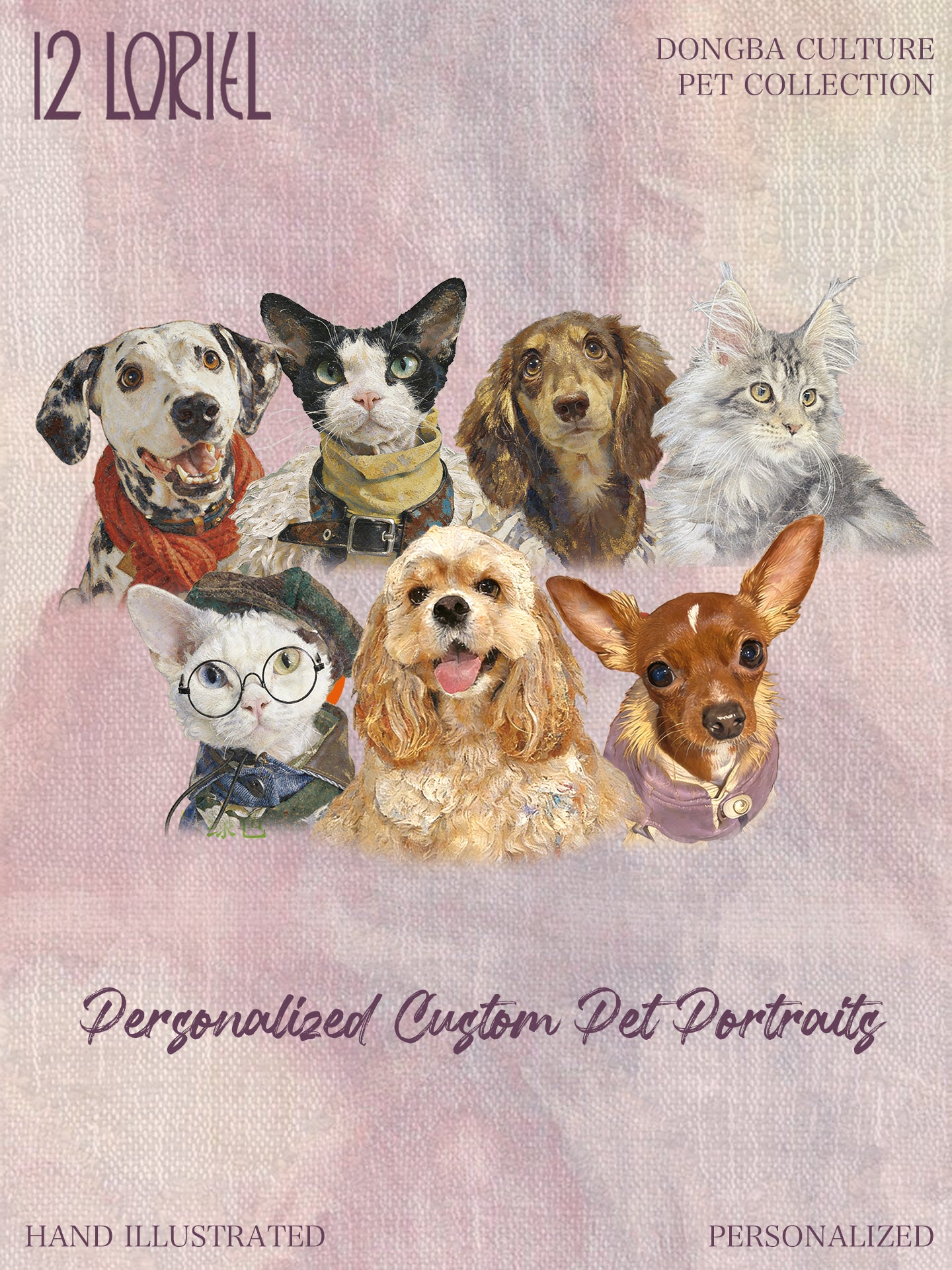Custom Hand-drawn Pet Bag Charms
