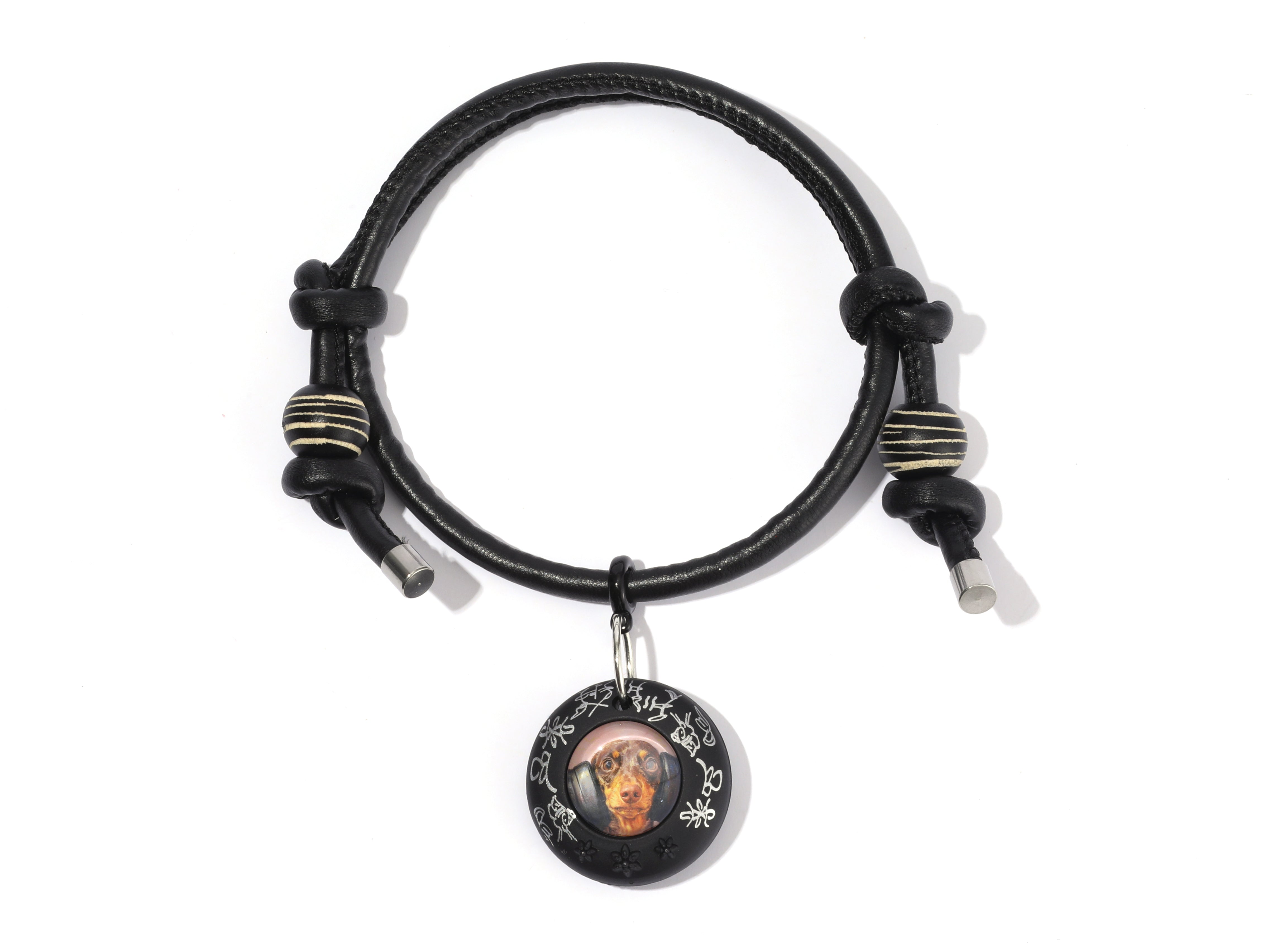 Custom Hand-drawn Pet Tracker（With strap）